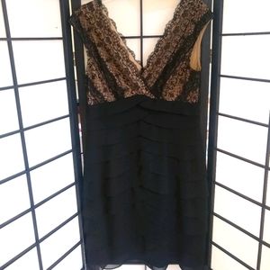 Black and lace cocktail dress